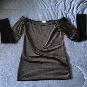 Velvet off the shoulder top